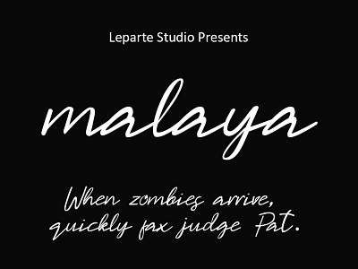 Malaya Font Script