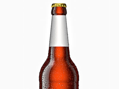 Bottle Beer . Model 3d 3d beer cd4 condensed drops mockup model teste water drops