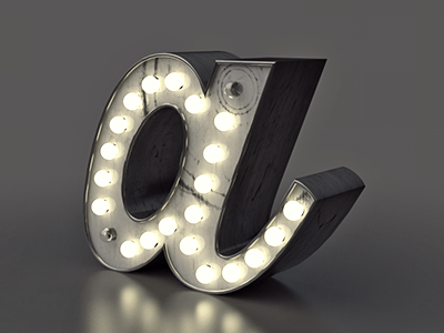 Type project - A c4d light model studio type