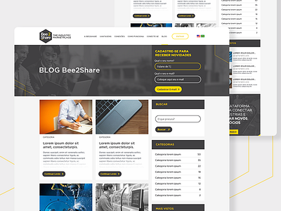 Bee2share - The Industry Marketplace bee2share blog interface ui ux