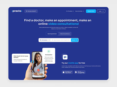 Healthcare System | Redesign Concept app design health hospital industry ios landing medical minimal mobile pharmacy practo ui ux uxui web website