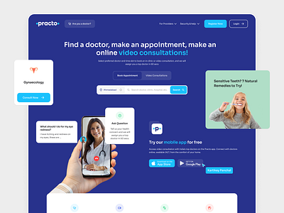Healthcare System | Redesign Concept app branding design designs health logo medical mobile mobile app practice practo ui ux web webdesign website