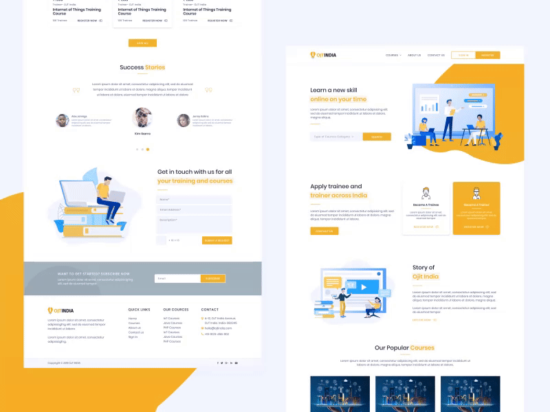 Online Training Website | Landing, Login, Signup and Register animation app branding design designer designs flat illustration landing landingpage logo motion photoshop ui uidesign ux uxdesign vector web website