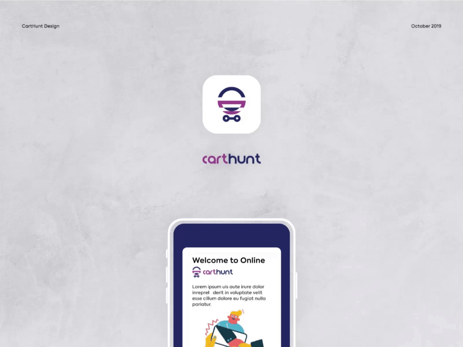 CartHunt | Onboarding Screen | Login | Signup #1 aftereffets animation app app design application branding design illustration motion photoshop ui uiux web webdesign website