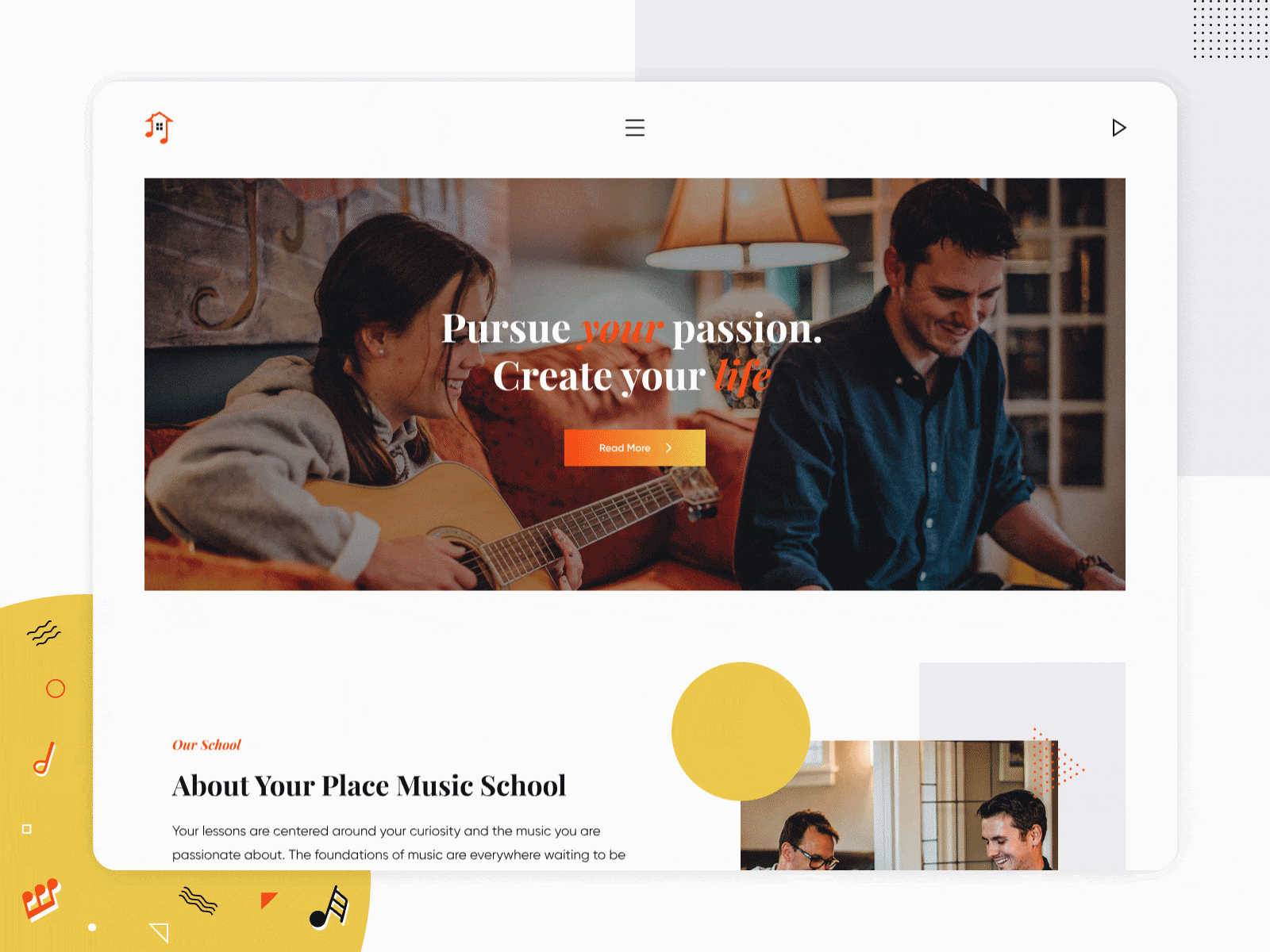 Music School - Landing Page