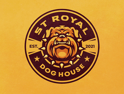 ST ROYAL DOG HOUSE bulldog design dog doglogo esportlogo esports gamelogo gaminglogo icons illustration logo mascot mascot logo mascotlogo pet petlogo