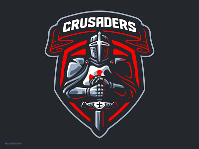 CRUSADERS branding crusaders logo design esportlogo esports esports gaming football logo game streaming gaming gaming logo gaminglogo illustration knight knight logo logo mascot mascot logo soccer logo streamer