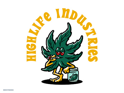 HIGHLIFE cannabis cannabis apparel cannabis brand cannabis design cannabis logo cannabis mascot design esportlogo esports illustration logo mascot mascot mascot logo retromascot