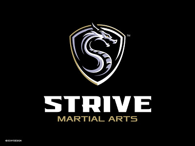 STRIVE MARTIAL ARTS branding dargon logo design dragon design esportlogo esports gaminglogo illustration logo martial arts mascot mascot logo sports brand sports branding