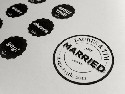 Lauren And Tim Got Married! stamps wedding