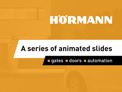 Анимированные слайды для сайта «Ворота. Двери. Приводы» animation portfolio slide