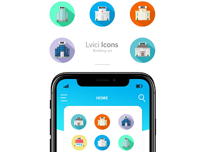 Building set icons app design icon vector