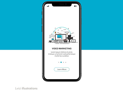 Video marketing illustration app branding design flat icon illustration illustrator ios minimal mobile ui vector web website