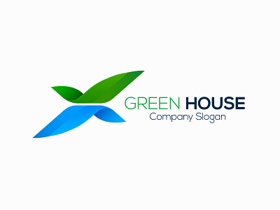 Green House Logo app branding design icon ios logo vector