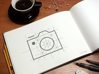 camera Icon Sketches app branding clean design flat icon ios minimal mobile ui ux vector web website