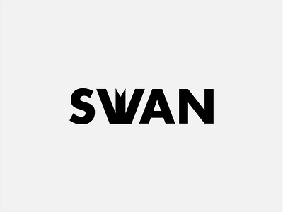 Swan - logo concept black swan branding creative creative logo design icon logo logodesign logotype minimal swan typography w