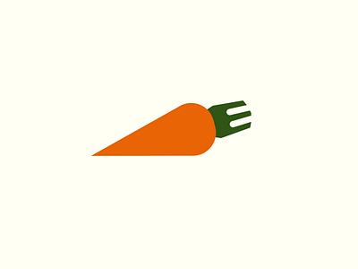 Roots & Carrots - Logo mark (fork +carrot)