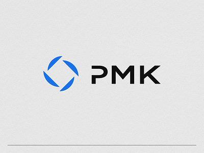 Logo design - PMK construction 4 blue branding circle design four icon logo logo design logodesign mark paper pmk square typography