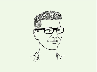 Self portrait illustration design glasses illustration illustrator line line art man men portrait self portrait selfportrait sketch