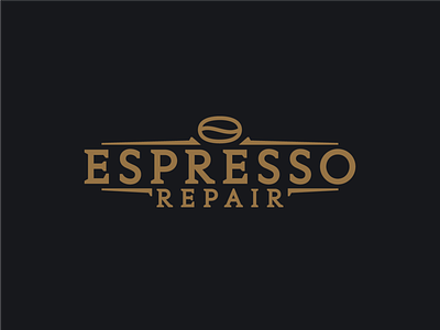 Logo Espresso Repair coffee design espresso gold illustration illustrator logo