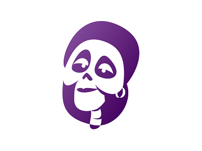 Coco - imelda character coco design disney disney art face female gradient gradients head illustration movie character portrait portrait art purple purple gradient skelet skeleton skull woman