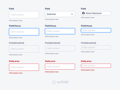 Form fields for Sixfold