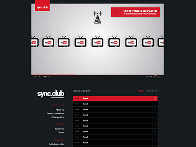 Sync.Club new landing - simplicity seems to be in app channel chat club design share sync ui ux video web youtube