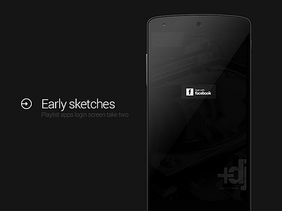 Playlist apps login screen take two app dark design facebook login minimal ui