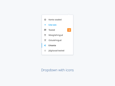 Simple dropdown with icons