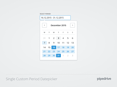 Single Custom Date range picker app custom date datepicker hover picker range single ui