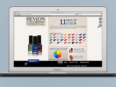 Revlon ColorStay Nail Polish microsite web web layout