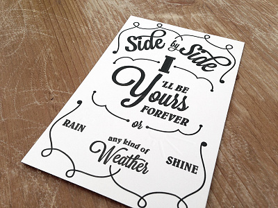 Letterpress Wedding Card