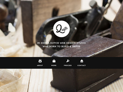 Qrafts background homepage icons redesign website