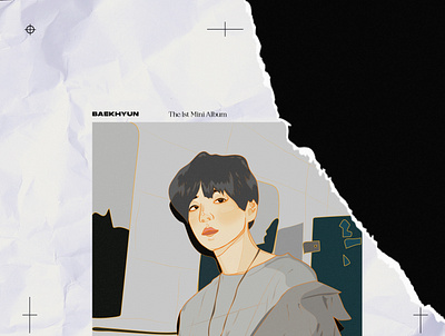 Album Cover 'Baekhyun, City Lights' art cover album digital illustration graphic design illustration vector