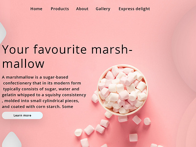 Ice Cream candy coloful color design header header design header exploration header section marshmallow simple simple design soft theme sweet ui ui design web web design