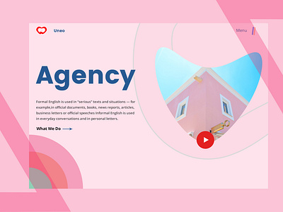 Agency Homepage agency agency website coloful color design header homepage ui uiux web