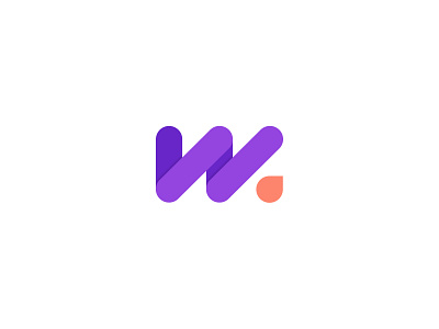 WM LOGO blue branding design designer digital graphic illustration logo minimal modern logo typography