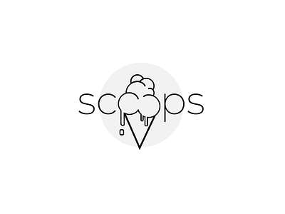 Scoops design icecream logo logodesign minimal minimallogo simple