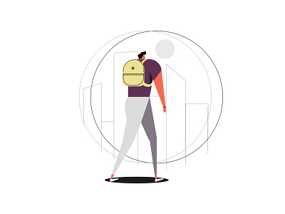 Into the City I go app art character design designer digital flatdesign flatillustration graphic graphicdesigner illustration illustrationartist illustrator minimal simple studentdesigner ui vector web website