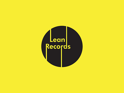 Lean Records blackandyellow design logo logodesign minimal minimallogo recordcompany recordcompanylogo studentdesigner