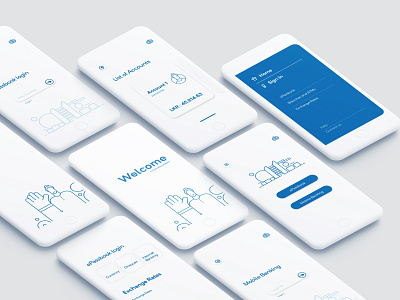 Modern Commercial Bank App app bankingapp branding commercialbank designer digital flat graphic icon illustration logo minimal mobile mobileui modern type ui ux web website