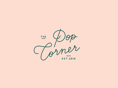 The Pop Corner logo design lettering logo vector