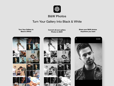 B&W Photos: Turn Your Gallery into Black & White blackwhiteapp filter app instagram filters