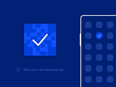 Office Hour Icon app attendance app flat icon icon a day icon app logo ui