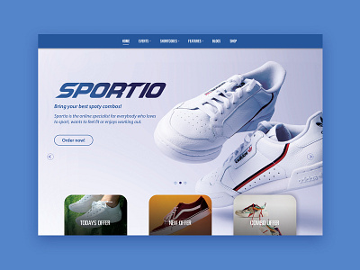 Web UI Design - Sportio adobe photoshop adobexd branding design designer figma figmadesign sportbranding sports design ui uidesigner uiux uiux design uiuxdesigner webdesign website design