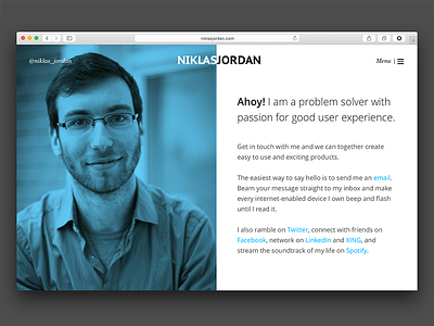 New NiklasJordan.com flat minimal portfolio usability user experience ux website