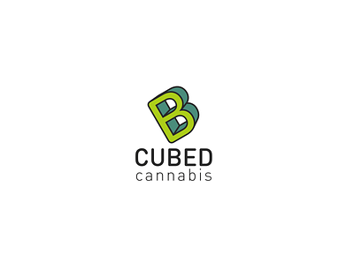 B³ 3d b branding cubed design flat graphic design green illustration letter logo simple typography vector