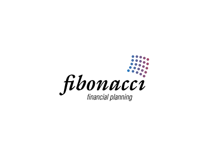 Fibonacci branding design flat icon logo vector