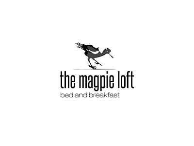 The Magpie Loft branding design illustration logo