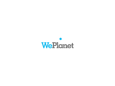 We Planet design flat logo simple slab serif